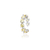 Piercing fake com zirconias yellow fancy - Prata925
