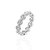Anel com zirconias redondas - Prata925