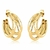 Brinco argola tripla lisa - dourado - comprar online