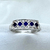 Anillo De Plata 925 Zircones Azules