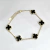 Pulsera Plata Dorada Treboles Onix - comprar online