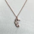 Collar Cadena con Hipocampo Plata Rosada 925 con Zircones