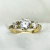 Anillo Oro Amarillo 18k Tresillo Zircones - comprar online