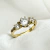 Anillo Oro Amarillo 18k Tresillo Zircones