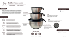 Set de Bowls acero - ananda Deco Home