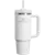 Copo térmico branco Stanley Quencher 2.0 com alça e canudo, capacidade de 887ml