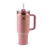 Copo Quencher 2.0 Stanley de 887ML na cor rosa, com tampa e canudo.
