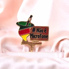 Enfeite Plaquinha de Metal (Não é microfone)