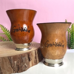 Cuia de Porongo Gravada a Laser (Gratidão)
