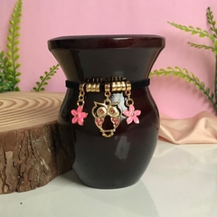 Choker/Pulseira de Cuia Coruja