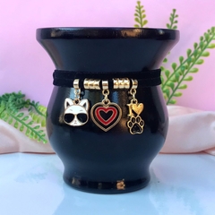 Choker/Pulseira de Cuia Gato