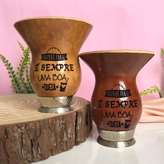 Cuia de Porongo Gravada a Laser (Tomar mate é sempre uma boa ideia)