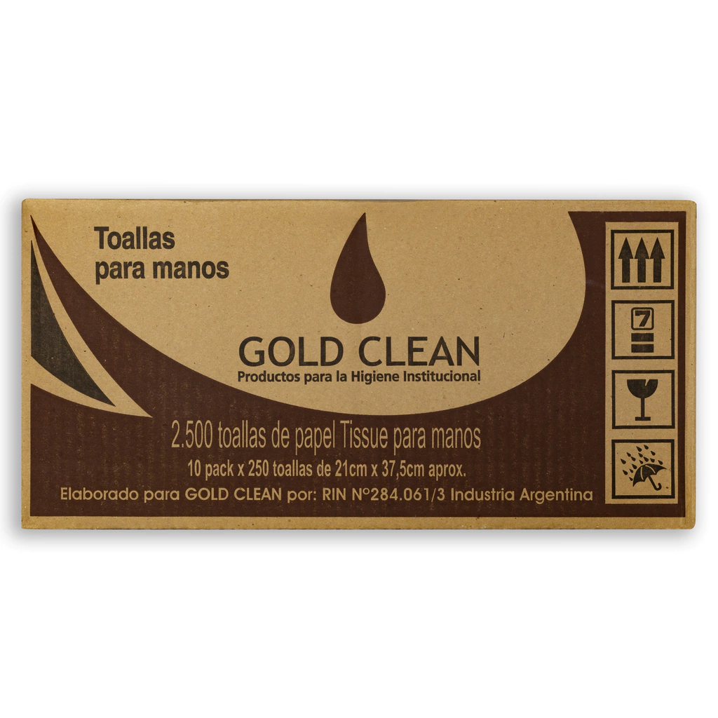 TOALLAS INTERCALADAS GOLD BEIGE EXTRA -21 X 37 CM-X 2500 U