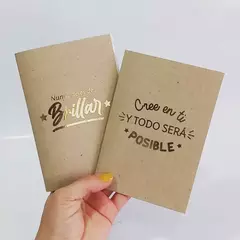 Anotadores tapa blanda con foil
