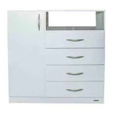 Chiffonier 4 Cajones y 1 Puerta Color Blanco 921 Platinum