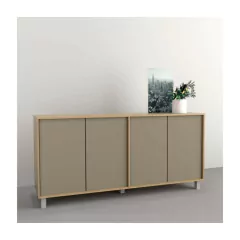 Bahiut 1,80 Mts 4 Puertas Color Olmo Gris Everest Art 7008 COG Tables