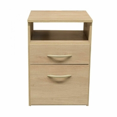 Mesa de Luz 1 Cajón y 1 Puerta Color Savanna 962 Platinum
