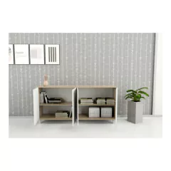 Bahiut 1,80 Mts 4 Puertas Color Nogal Negro Everest Art 7008 CNN Tables - comprar online