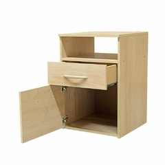 Mesa de Luz 1 Cajón y 1 Puerta Color Savanna 962 Platinum en internet
