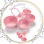 Conjunto 8 peças de Xicaras e Colheres Medida Medidoras na cor rosa com cortadores embutidos