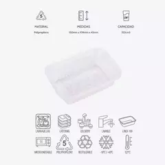 BANDEJA PLÁSTICA 102 CON TAPA - comprar online