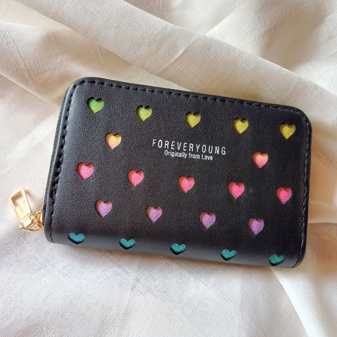 BILLETERA AMARANTA NEGRA