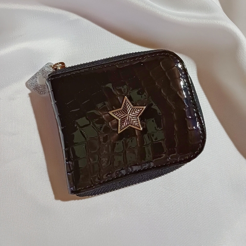 BILLETERA POCKET CHAROL NEGRO