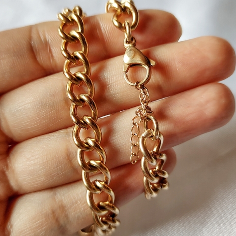 CADENA OLIVIA 44 CM AC. ROSÉ