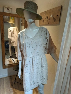 Vestido corto Broderie (R. Garofalo) - comprar online