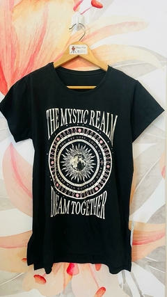 Remera Estampada Negra - tienda online