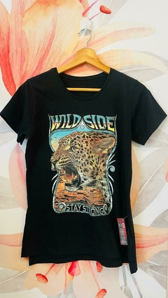 Remera Estampada Negra - comprar online