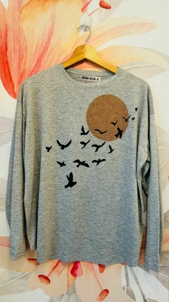 Remera Australia manga larga gris - Reina Roja