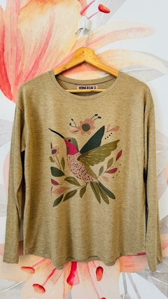 Remera Australia manga larga tostado - comprar online
