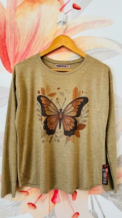 Remera Australia manga larga tostado - tienda online