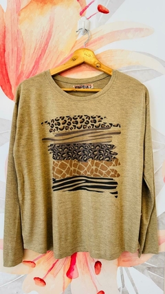 Remera Australia manga larga tostado - comprar online