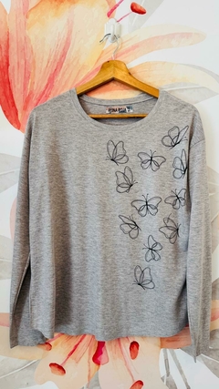 Remera Australia manga larga gris - Reina Roja