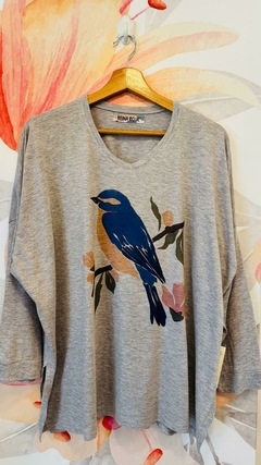 Remeron Bali manga larga gris en internet