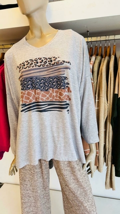 Remeron Bali manga larga gris - tienda online