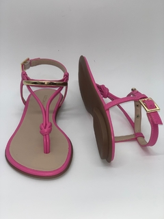 Rasteirinha em Couro Pink Ref 52217800 Luz da Lua - loja online