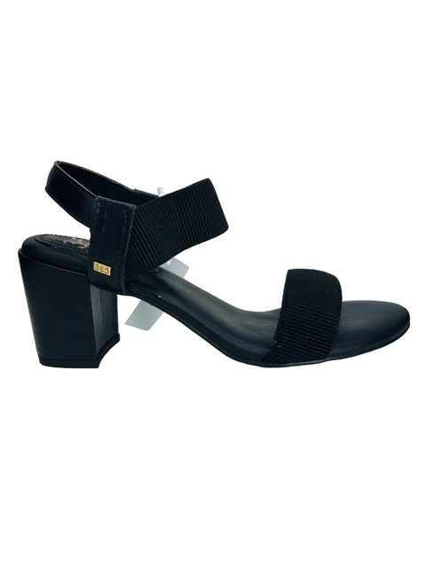 Sandália em Couro Preta Aya Ref 20135