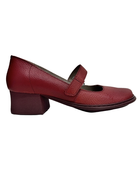 Sapato Boneca em Couro Vermelha Ref 0050