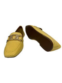 Mocassim em Couro Camomila Giulia Domna Ref 142063 - Myky Store