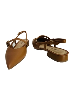 Sandália Scarpin Slingback em Couro Caramelo Bottero Ref 354809 na internet
