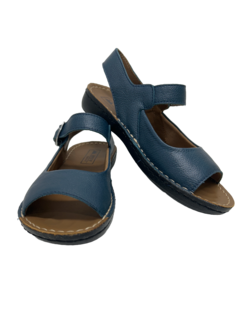 Sandália em Couro Marinho Levecomfort Ref 10344 - loja online