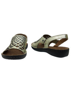 Sandália em Couro Dourada Levecomfort Ref 10325 na internet