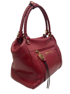 Bolsa Media Couro Soft Vinho Claro Smart Bag Ref 72027