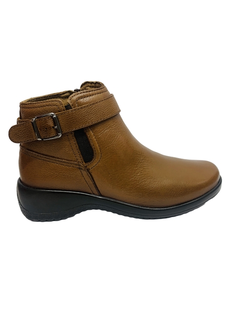 Bota em Couro Cano Curto Napa Whisky Levecom Ref 101123