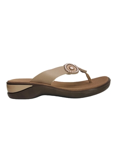 Sandália de dedo na cor Amêndoa Terra e Água Ref 481090