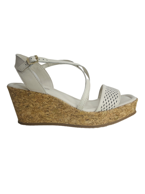 Anabela em Couro Off White Bottero Ref 365967