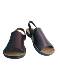 Sandália em Couro Vinho Levecomfort Ref 10306 - loja online